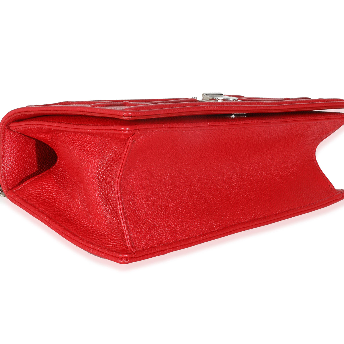 Red Grained Calfskin Small Diorama Flap Bag