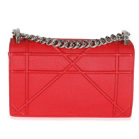 Red Grained Calfskin Small Diorama Flap Bag