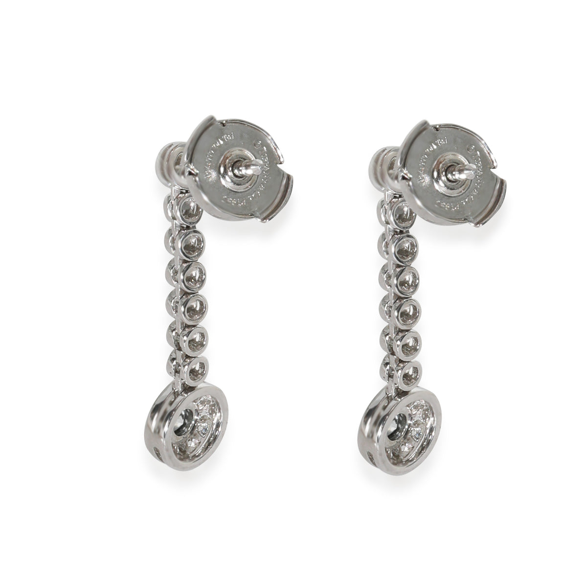 Diamond Circlet Drop Earrings