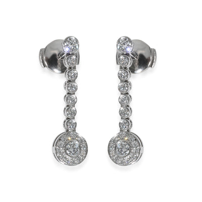 Diamond Circlet Drop Earrings