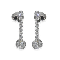 Diamond Circlet Drop Earrings
