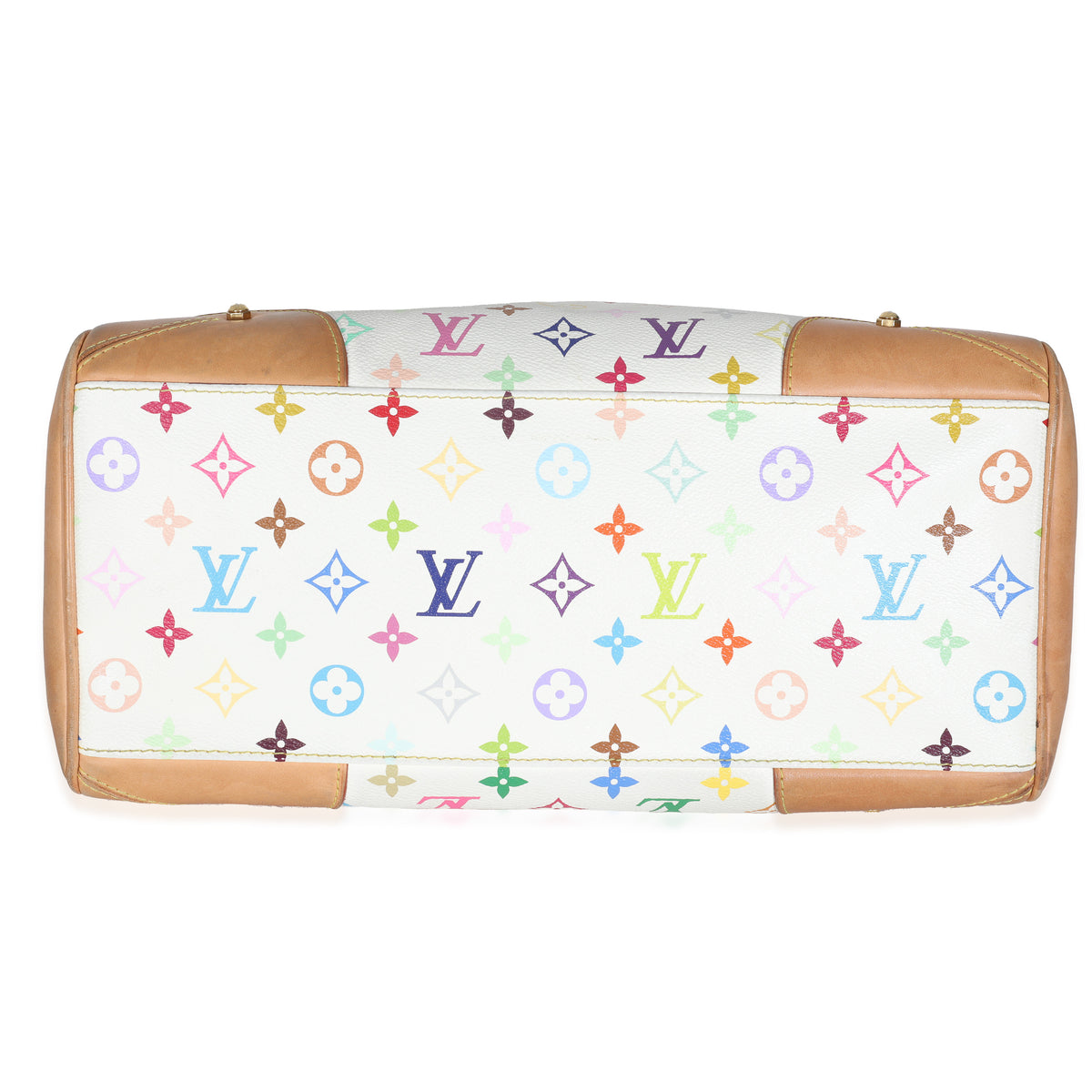 White Monogram Multicolor Canvas Claudia