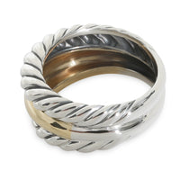Yellow Gold & Sterling Silver  Twisted Sculpted Cable Ring