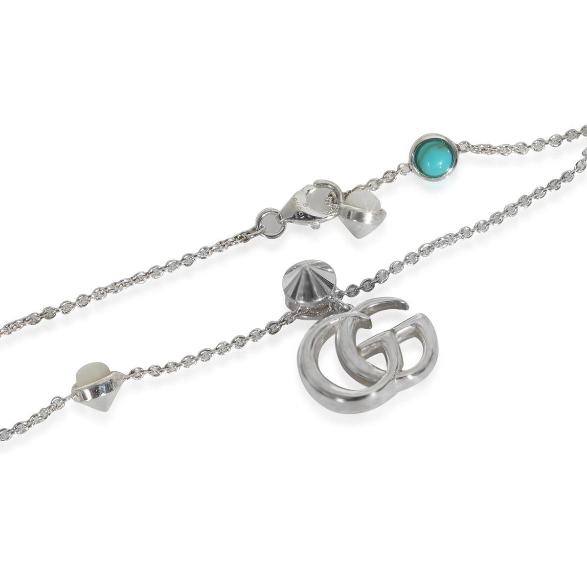 Sterling Silver  GG Marmont Necklace