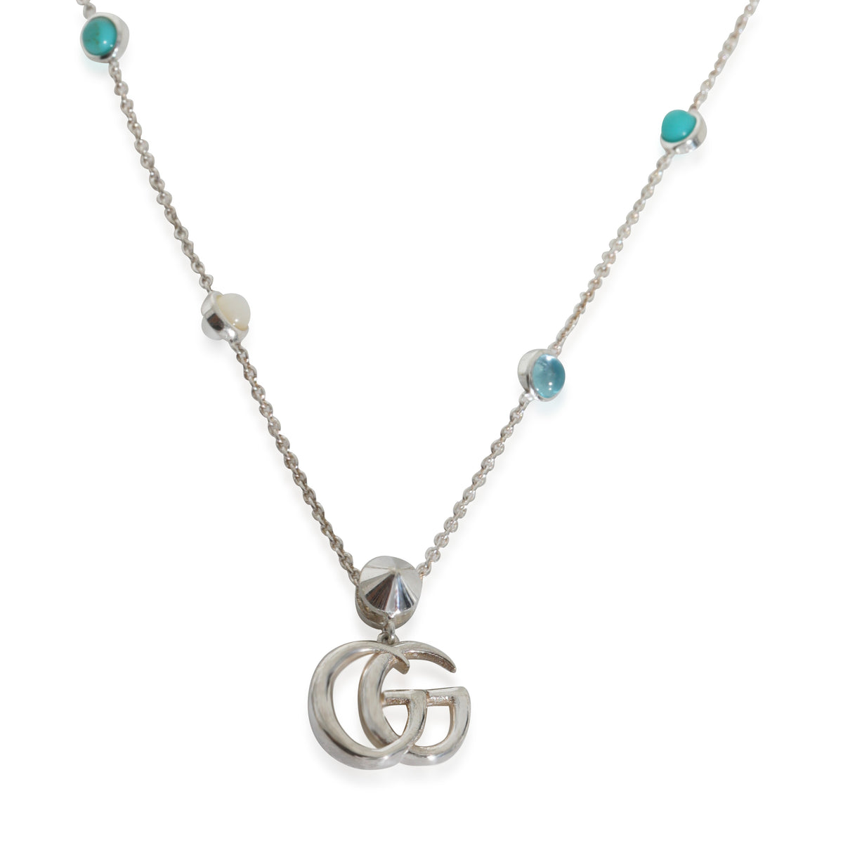 Sterling Silver  GG Marmont Necklace