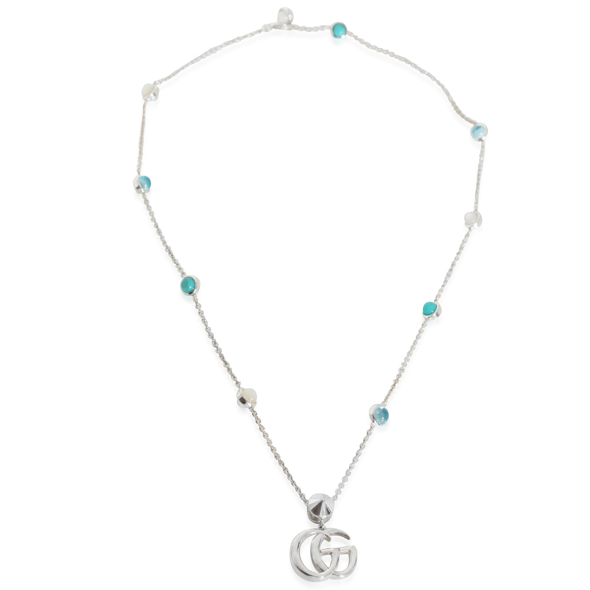 Sterling Silver  GG Marmont Necklace