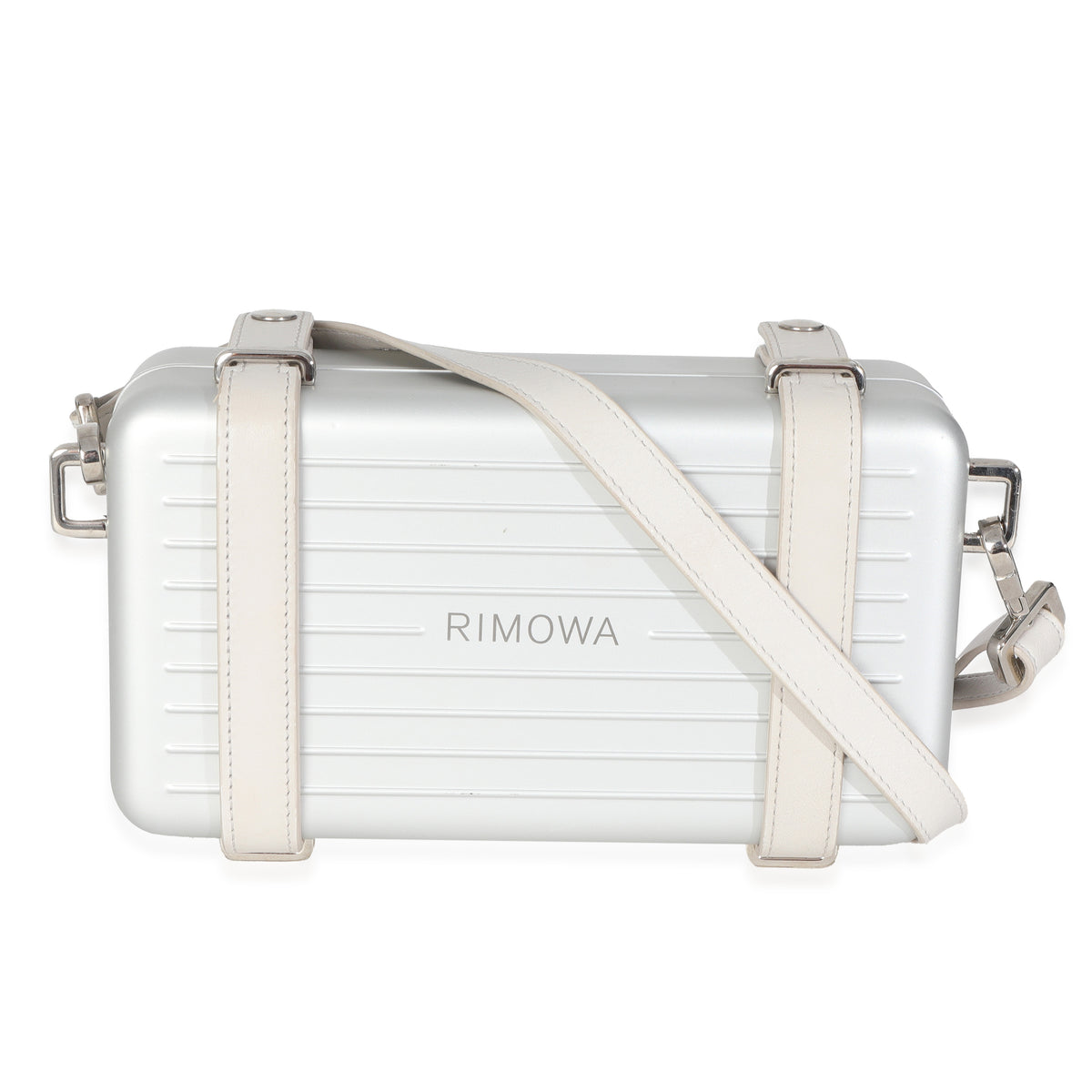 x RIMOWA Silver Aluminum Personal Clutch On Strap