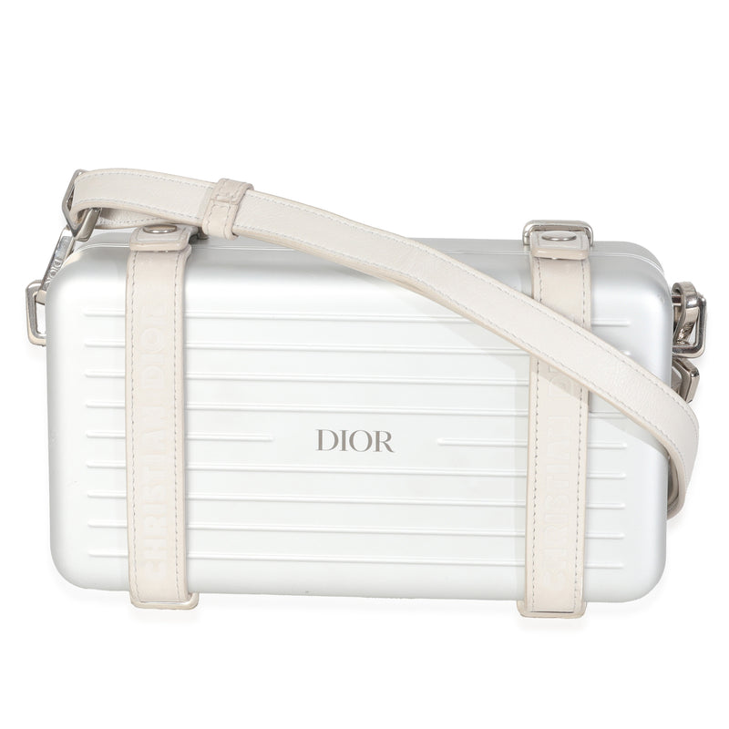 x RIMOWA Silver Aluminum Personal Clutch On Strap