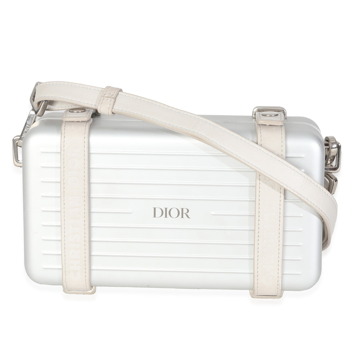 x RIMOWA Silver Aluminum Personal Clutch On Strap