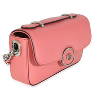 Gucci Pink Senna Calfskin Petite GG Top Handle Shoulder Bag Handbag pv