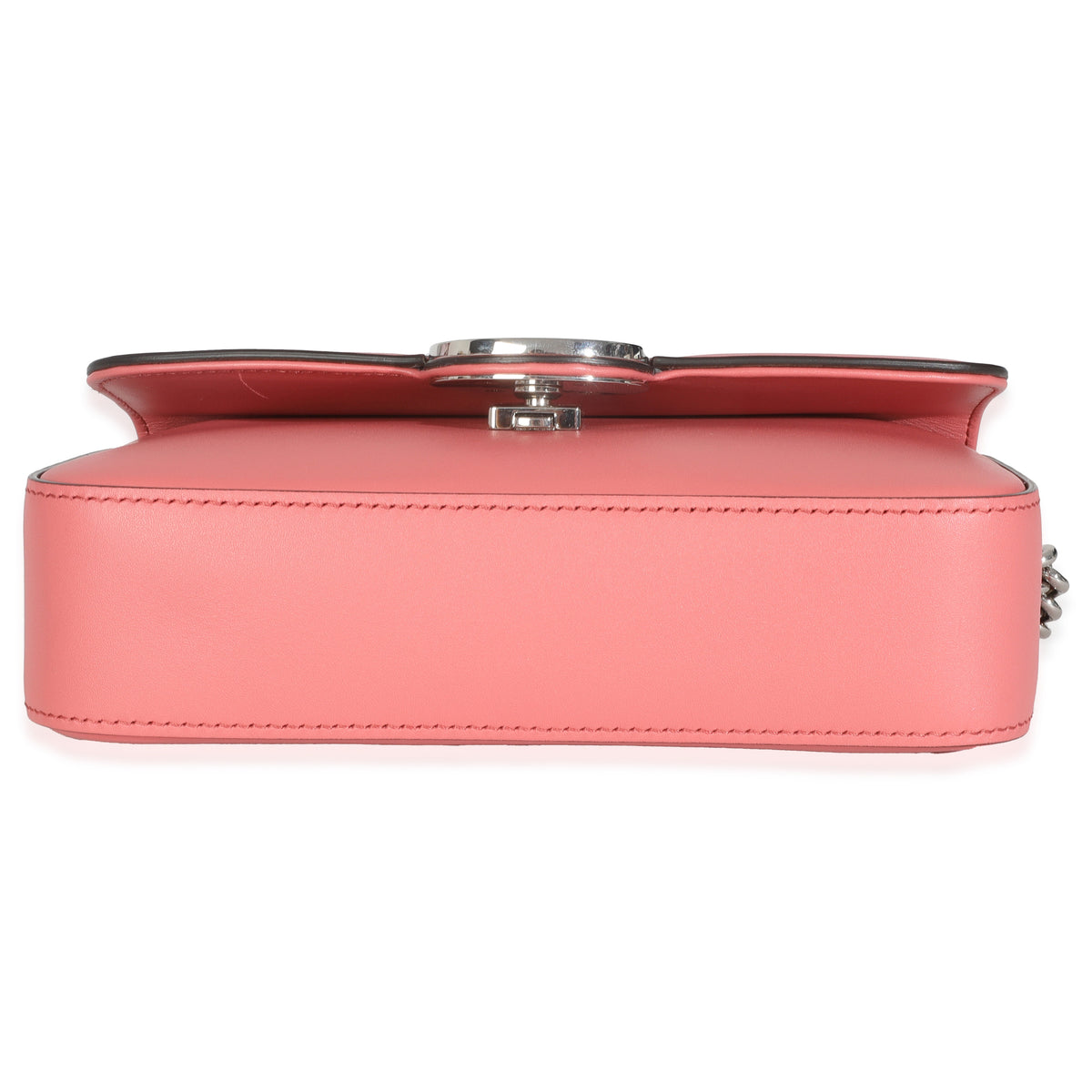 Gucci Pink Senna Calfskin Petite GG Top Handle Shoulder Bag Handbag stamp