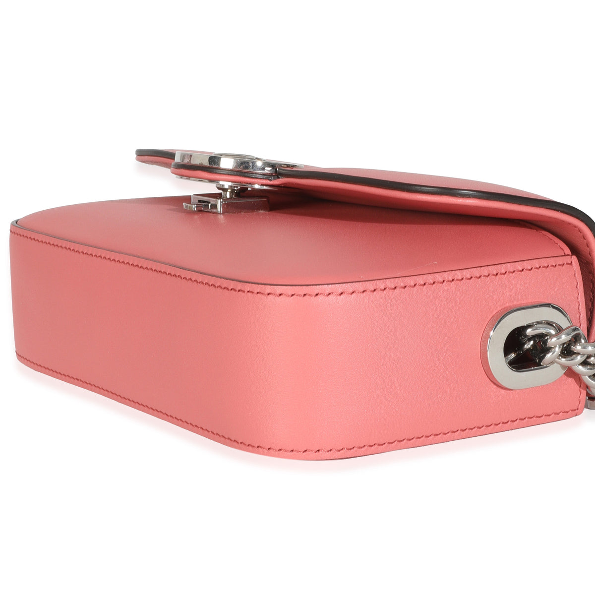 Gucci Pink Senna Calfskin Petite GG Top Handle Shoulder Bag Handbag clasp