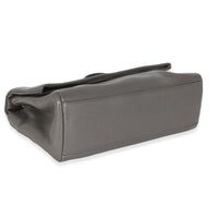 Saint Laurent Grey Grained Calfskin Medium West Hollywood Monogram Fold Over Bag Handbag box