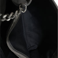 Grey Grained Calfskin Medium West Hollywood Monogram Fold Over Bag