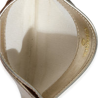 Silver Metallic Calfskin CC Card Holder