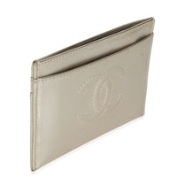 Silver Metallic Calfskin CC Card Holder