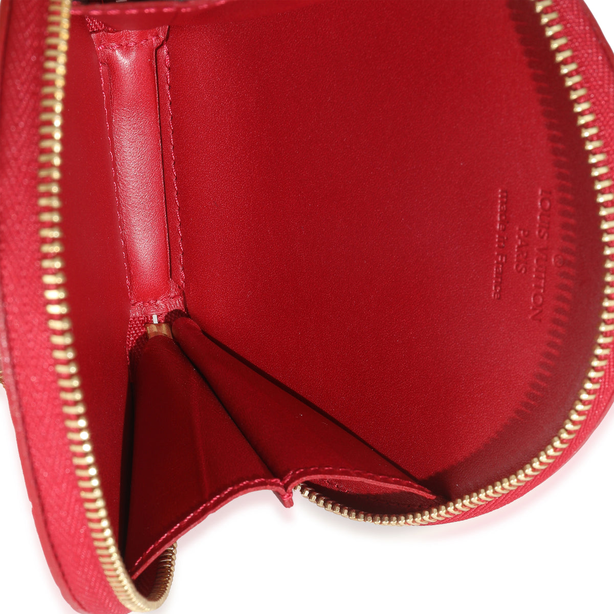 Red Monogram Vernis Porte Monnaie Chapeau