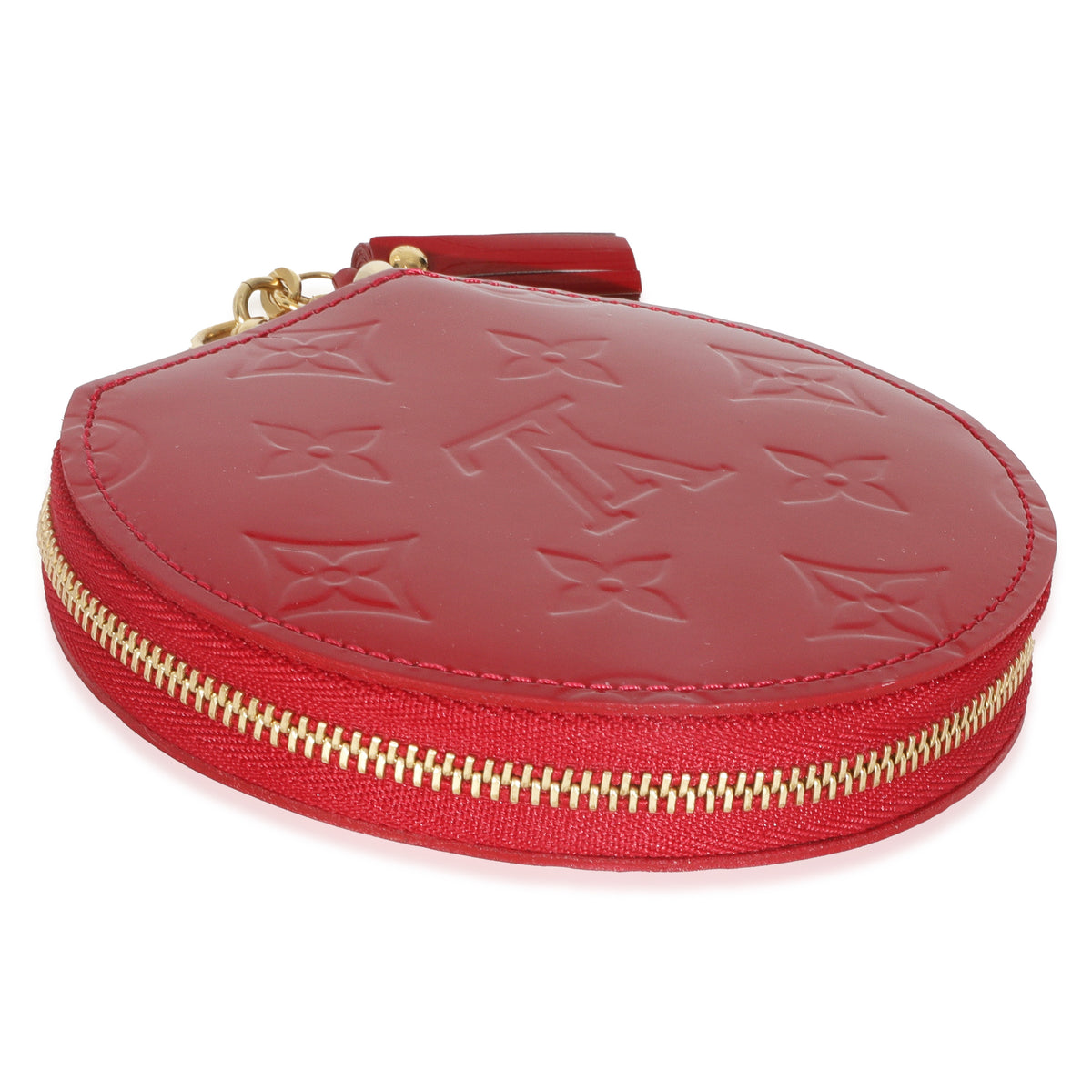 Red Monogram Vernis Porte Monnaie Chapeau