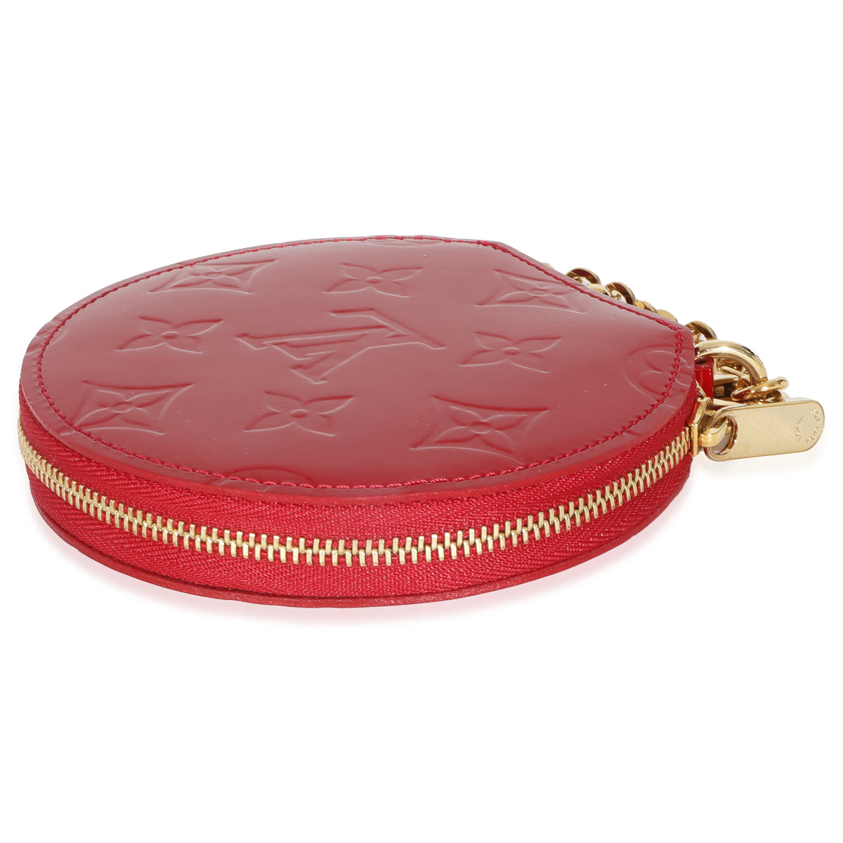 Red Monogram Vernis Porte Monnaie Chapeau