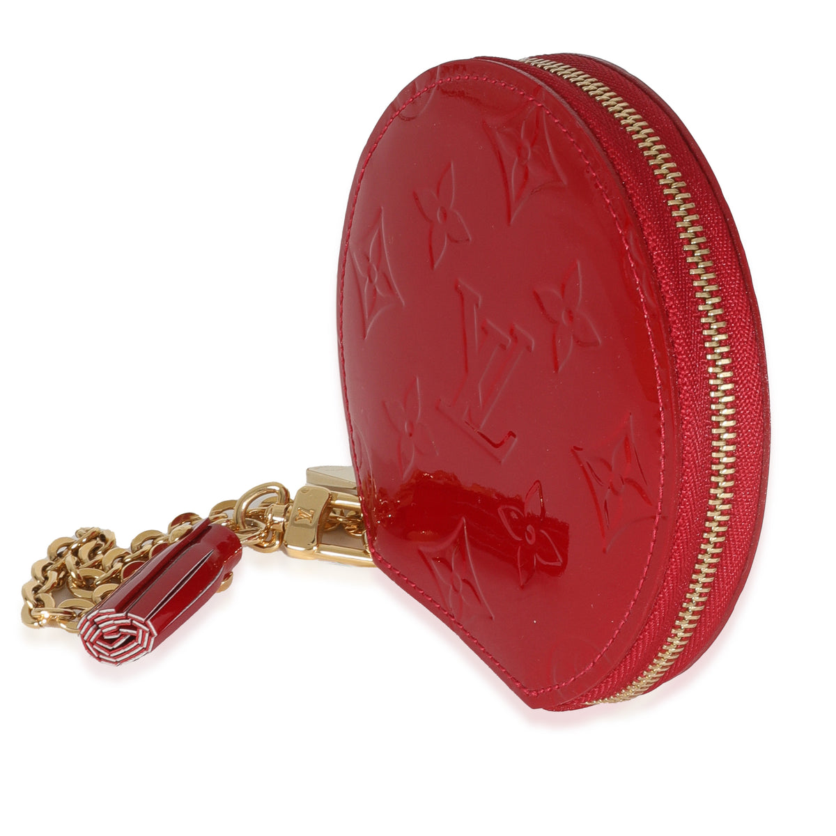 Red Monogram Vernis Porte Monnaie Chapeau
