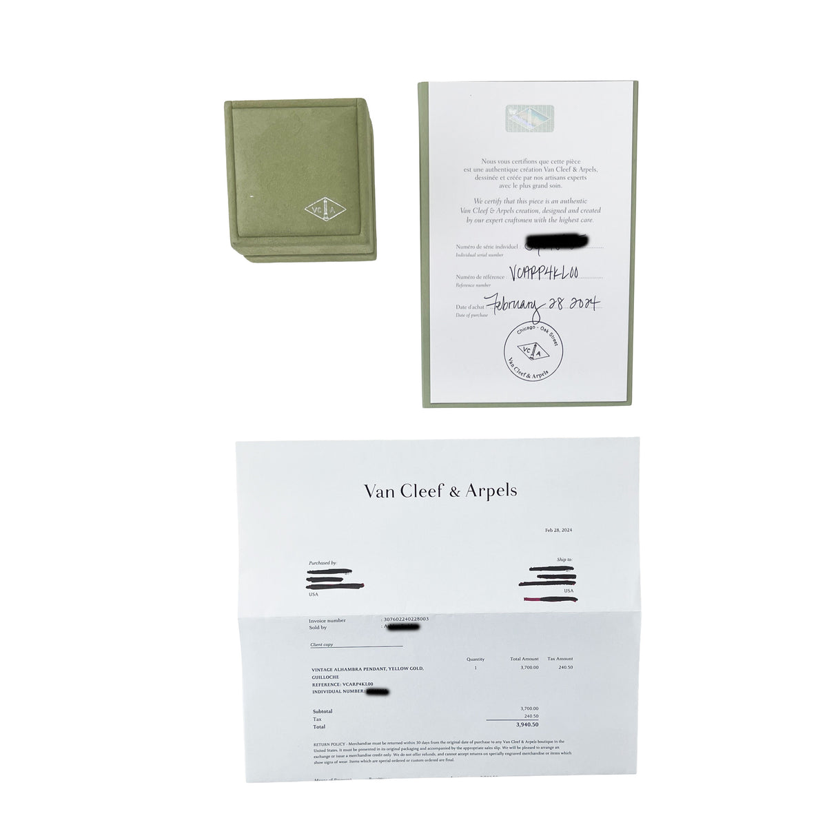 Yellow Gold  Vintage Alhambra Pendant