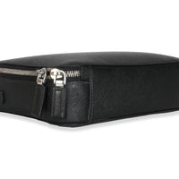 Prada Black Saffiano Medium Brique Crossbody Bag Handbag box