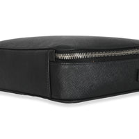 Prada Black Saffiano Medium Brique Crossbody Bag Handbag clasp