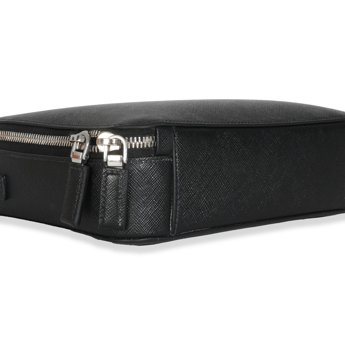 Black Saffiano Medium Brique Crossbody Bag