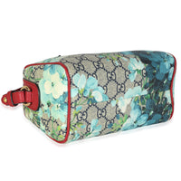 Blue Beige GG Supreme Monogram Blooms Mini Boston