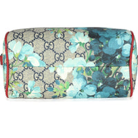 Blue Beige GG Supreme Monogram Blooms Mini Boston