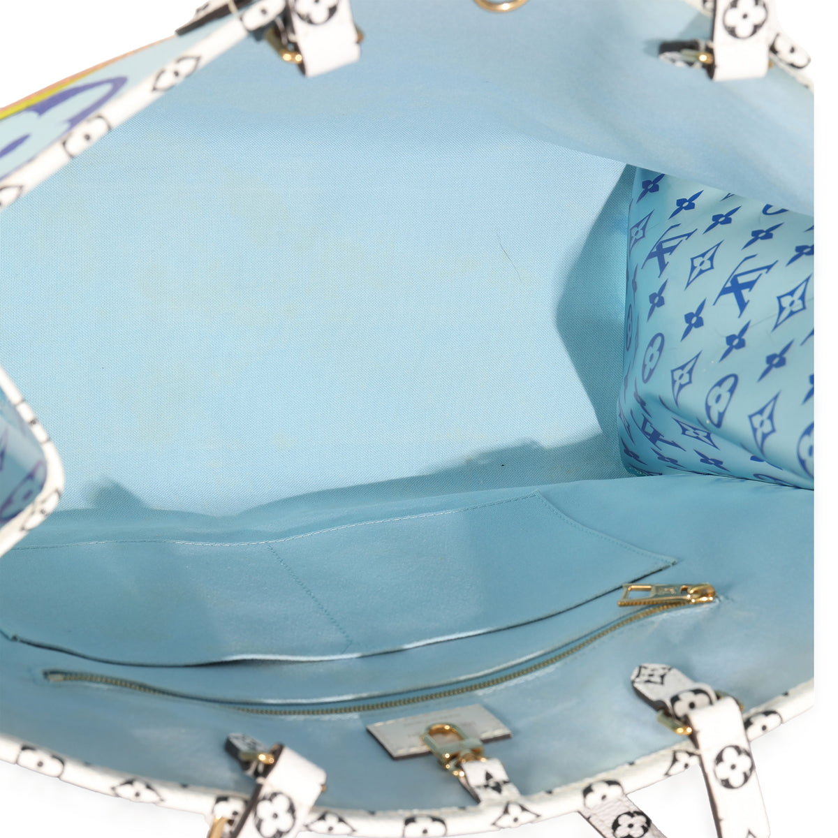 Blue Monogram Giant Canvas Queenstown Onthego GM