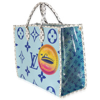 Blue Monogram Giant Canvas Queenstown Onthego GM