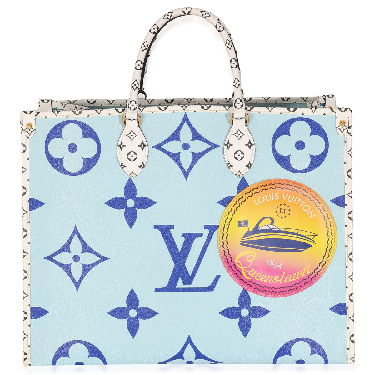 Blue Monogram Giant Canvas Queenstown Onthego GM