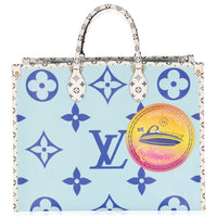 Blue Monogram Giant Canvas Queenstown Onthego GM