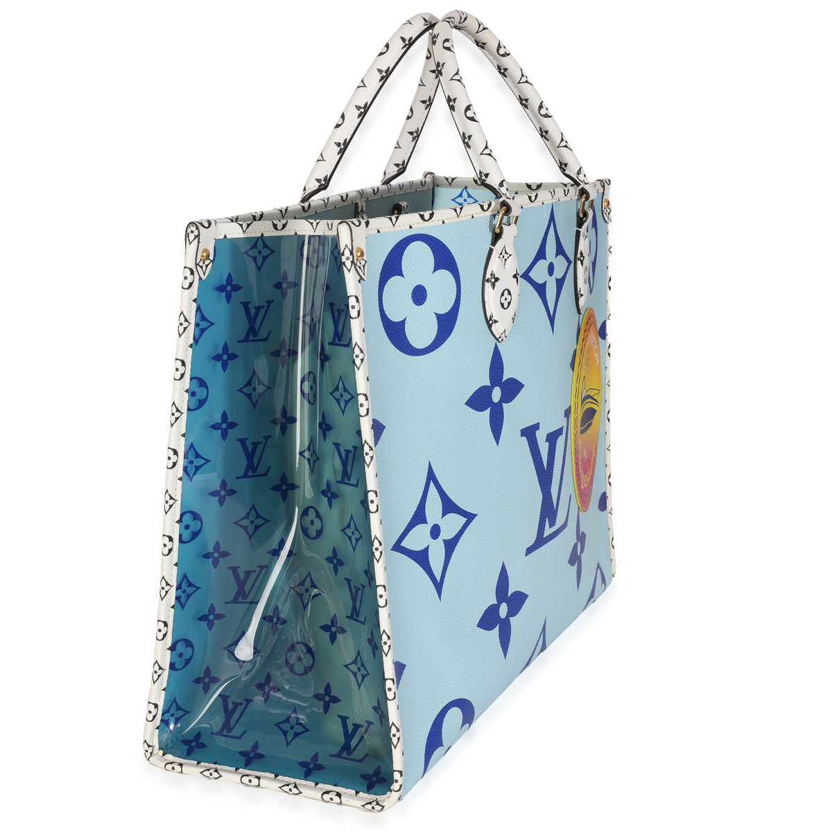 Blue Monogram Giant Canvas Queenstown Onthego GM