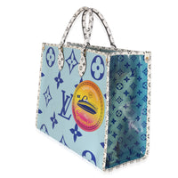 Blue Monogram Giant Canvas Queenstown Onthego GM