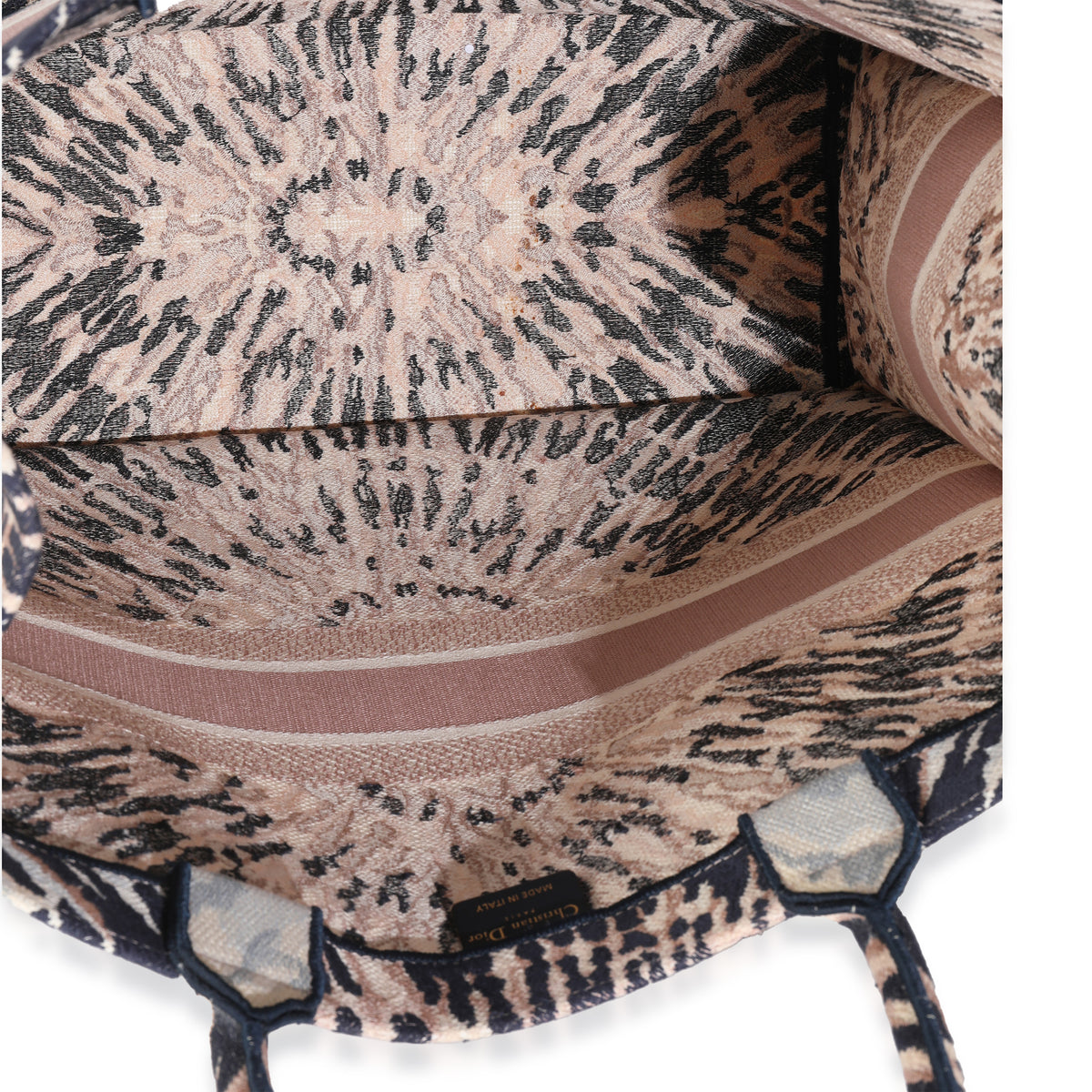 Multicolor Canvas Embroidered Tie Dye Large Book Tote