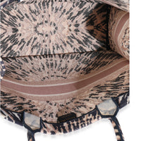 Multicolor Canvas Embroidered Tie Dye Large Book Tote