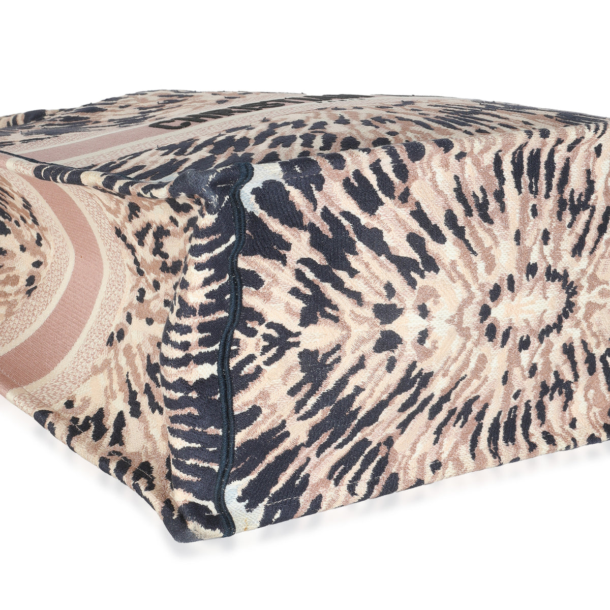 Multicolor Canvas Embroidered Tie Dye Large Book Tote