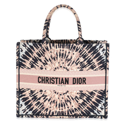 Multicolor Canvas Embroidered Tie Dye Large Book Tote