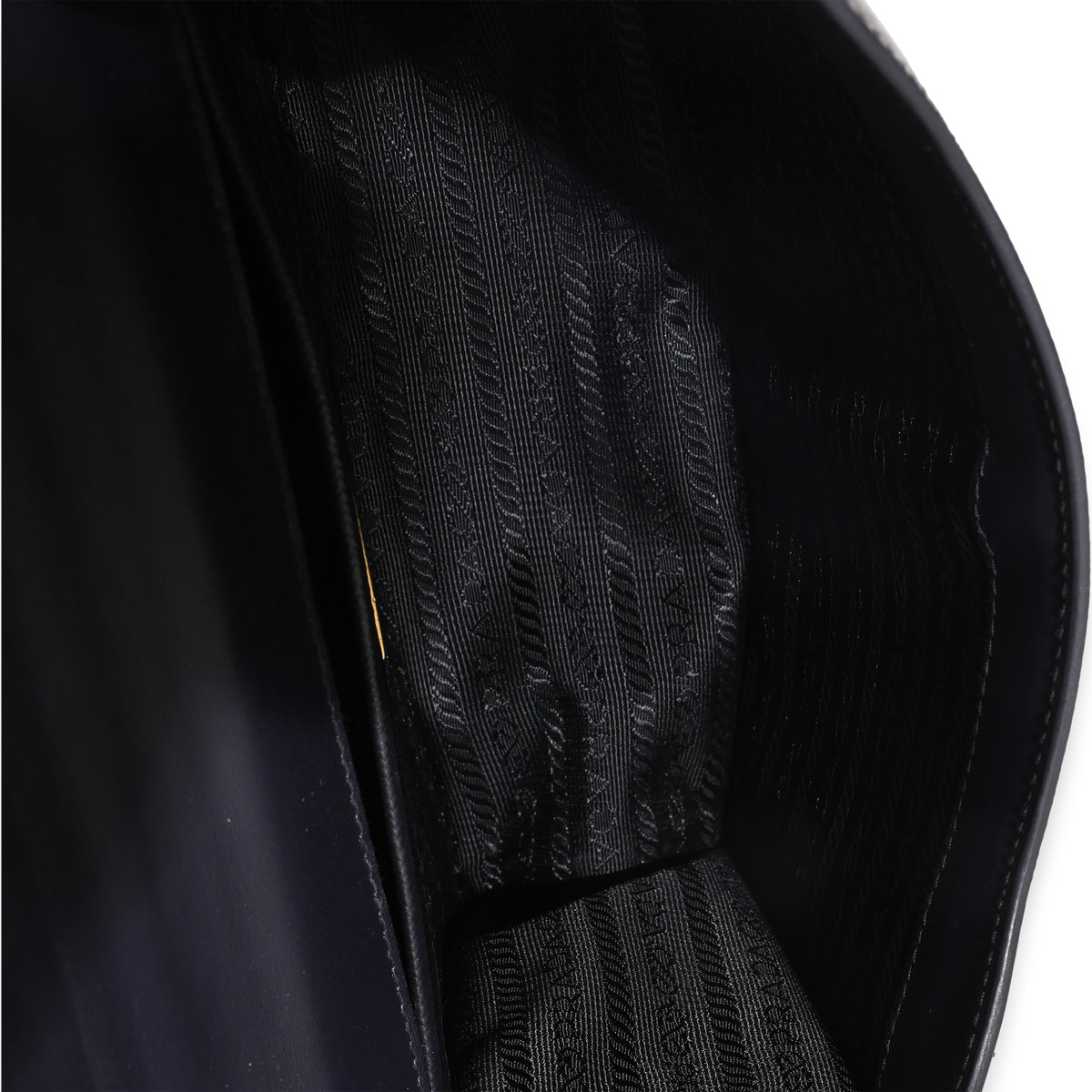 Black Saffiano Chain Shoulder Bag