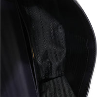 Black Saffiano Chain Shoulder Bag