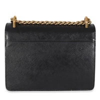 Black Saffiano Chain Shoulder Bag