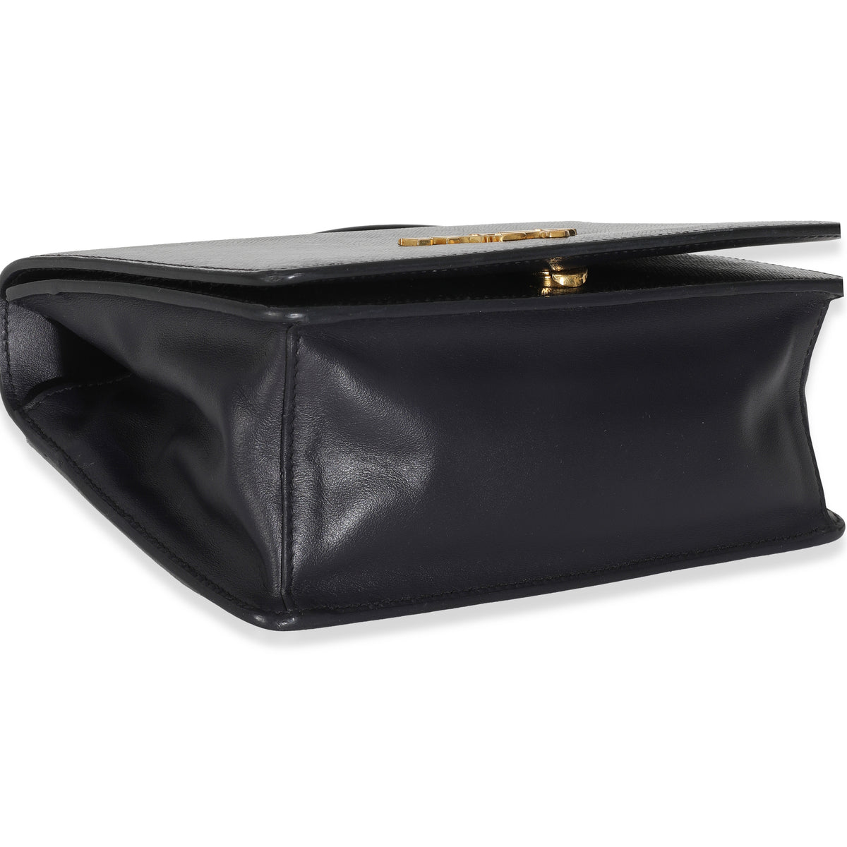 Black Saffiano Chain Shoulder Bag