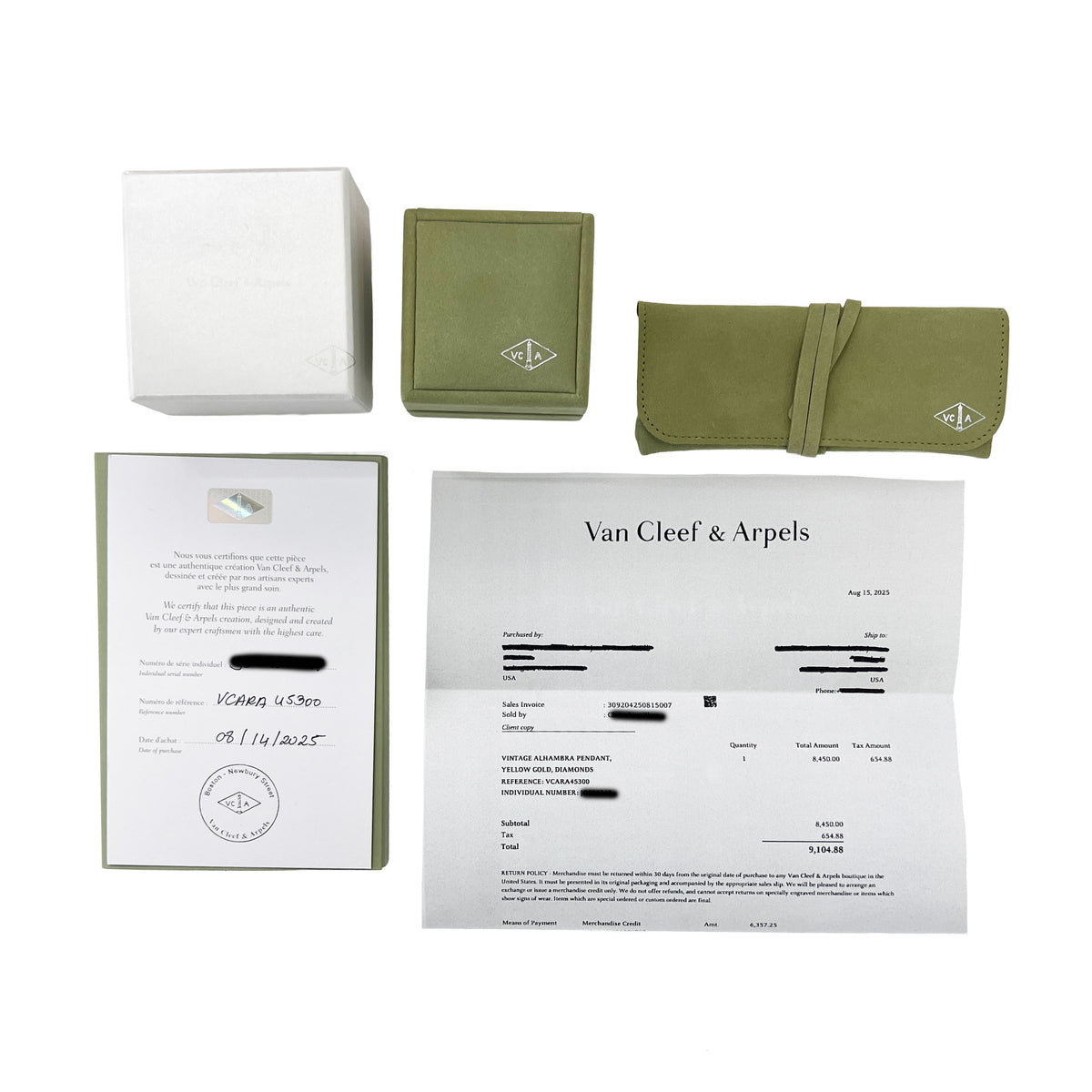 Yellow Gold Diamond Vintage Alhambra Pendant