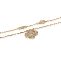 Yellow Gold Diamond Vintage Alhambra Pendant