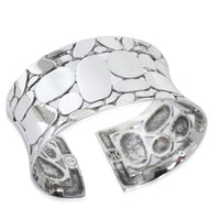 Sterling Silver  Kali Pebble Wide Cuff Bracelet