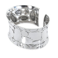 Sterling Silver  Kali Pebble Wide Cuff Bracelet