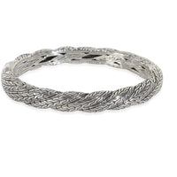John Hardy Sterling Silver Sapphire Twist Chain Lava Bangle Bracelet bv