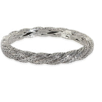 Sterling Silver Sapphire Twist Chain Lava Bangle Bracelet